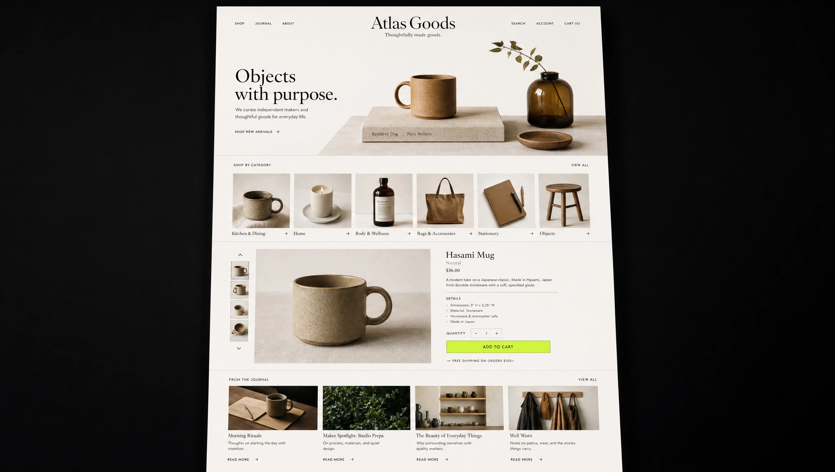 Atlas Goods — The store
