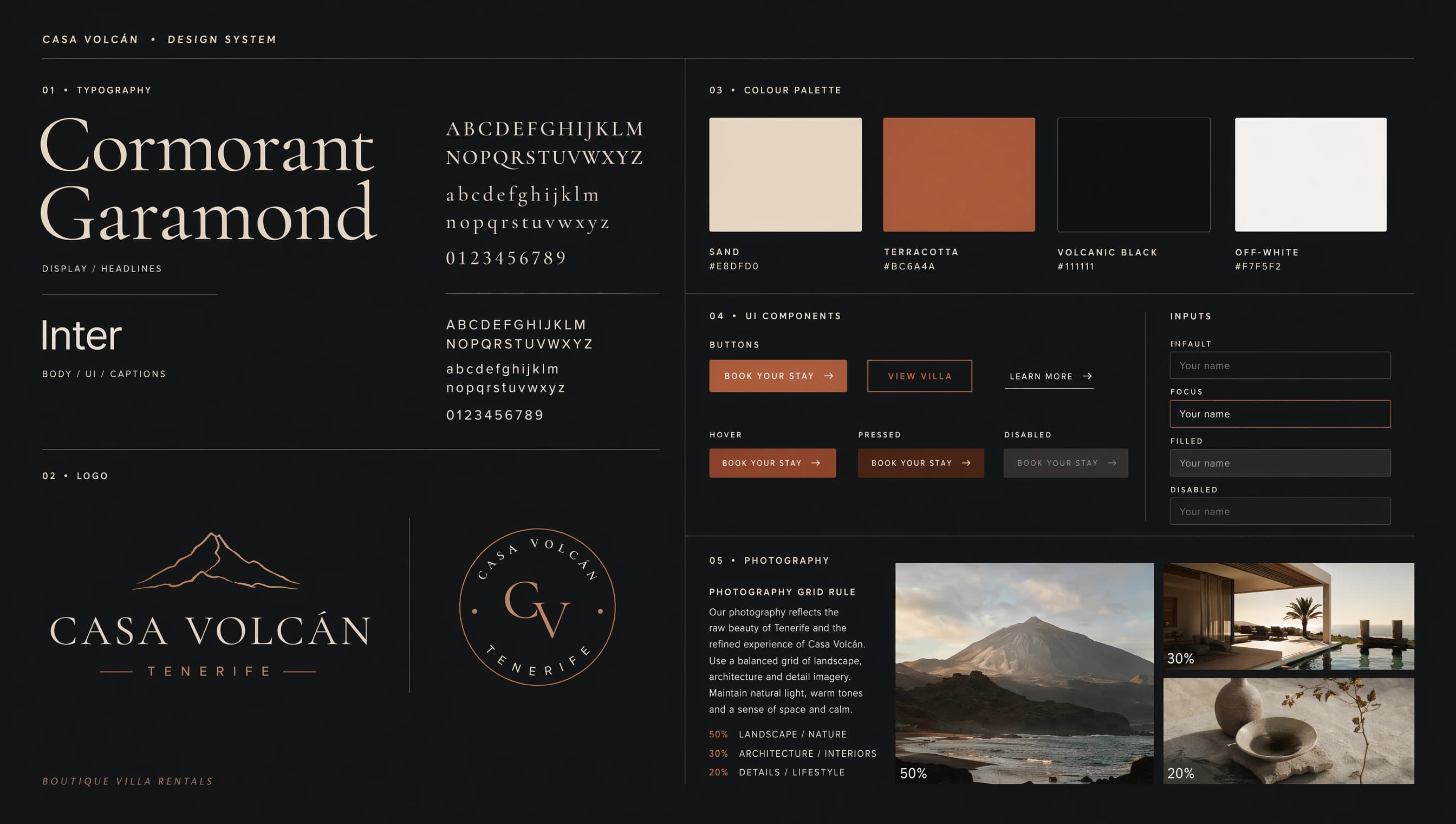 Casa Volcán — Design system