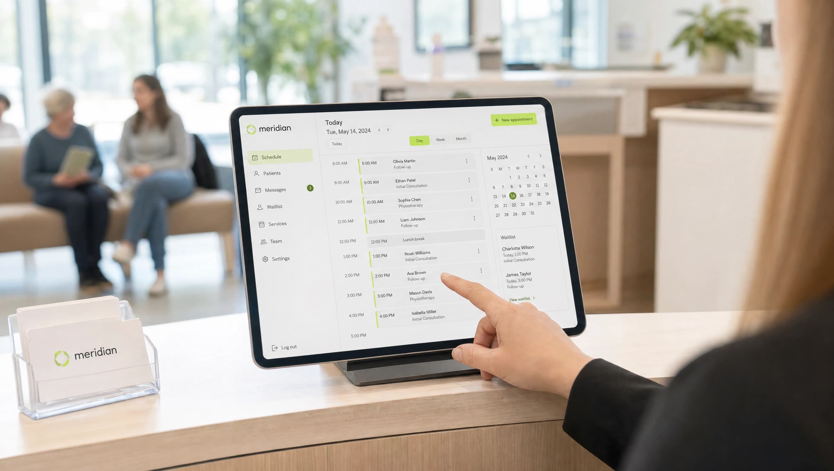Meridian — At the front desk