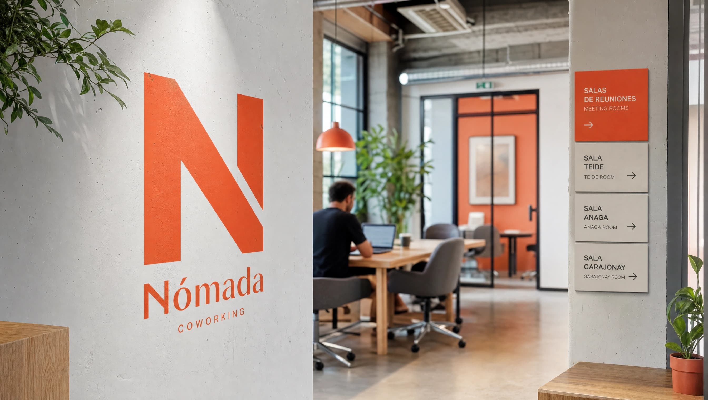Nómada — Signage in place