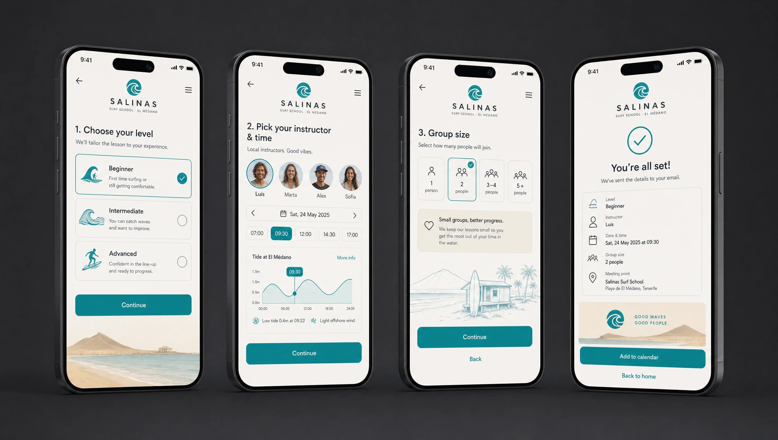 Salinas — Booking app