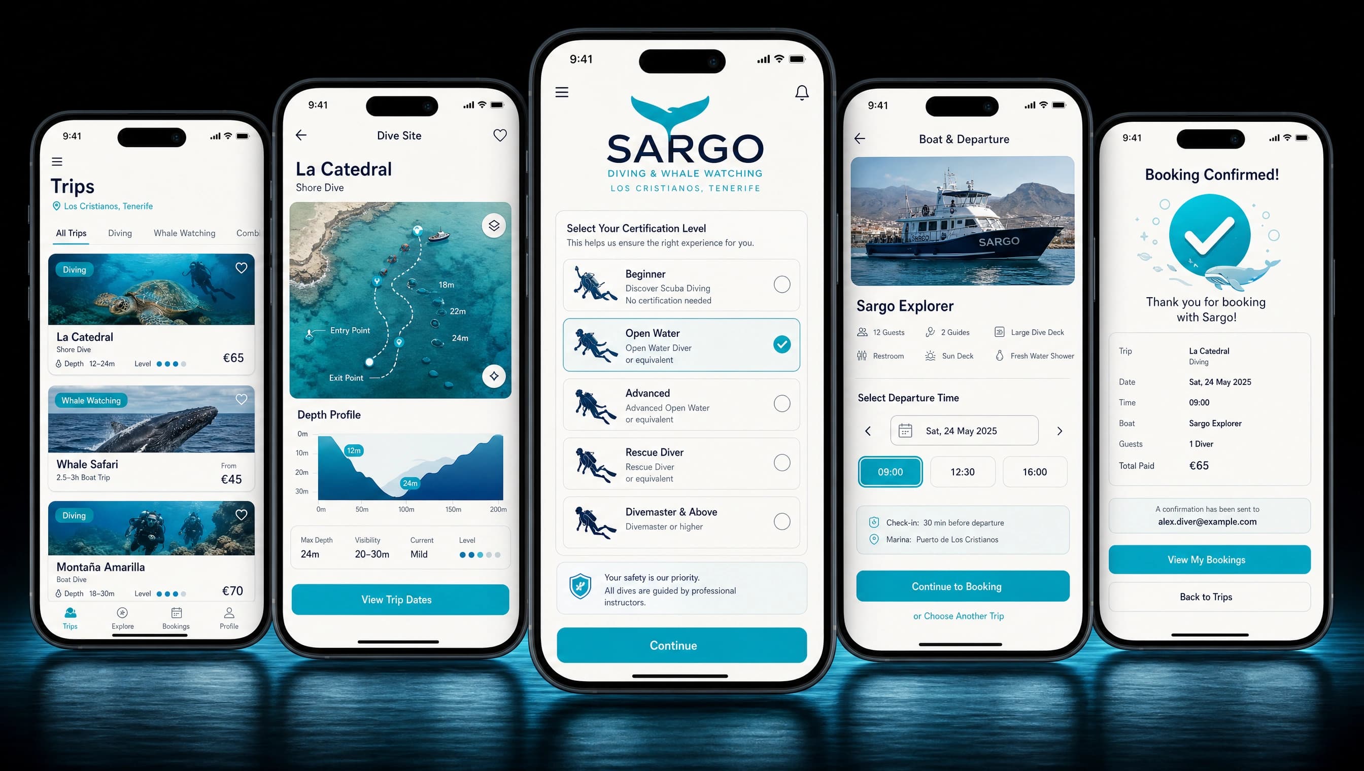 Sargo — App screens