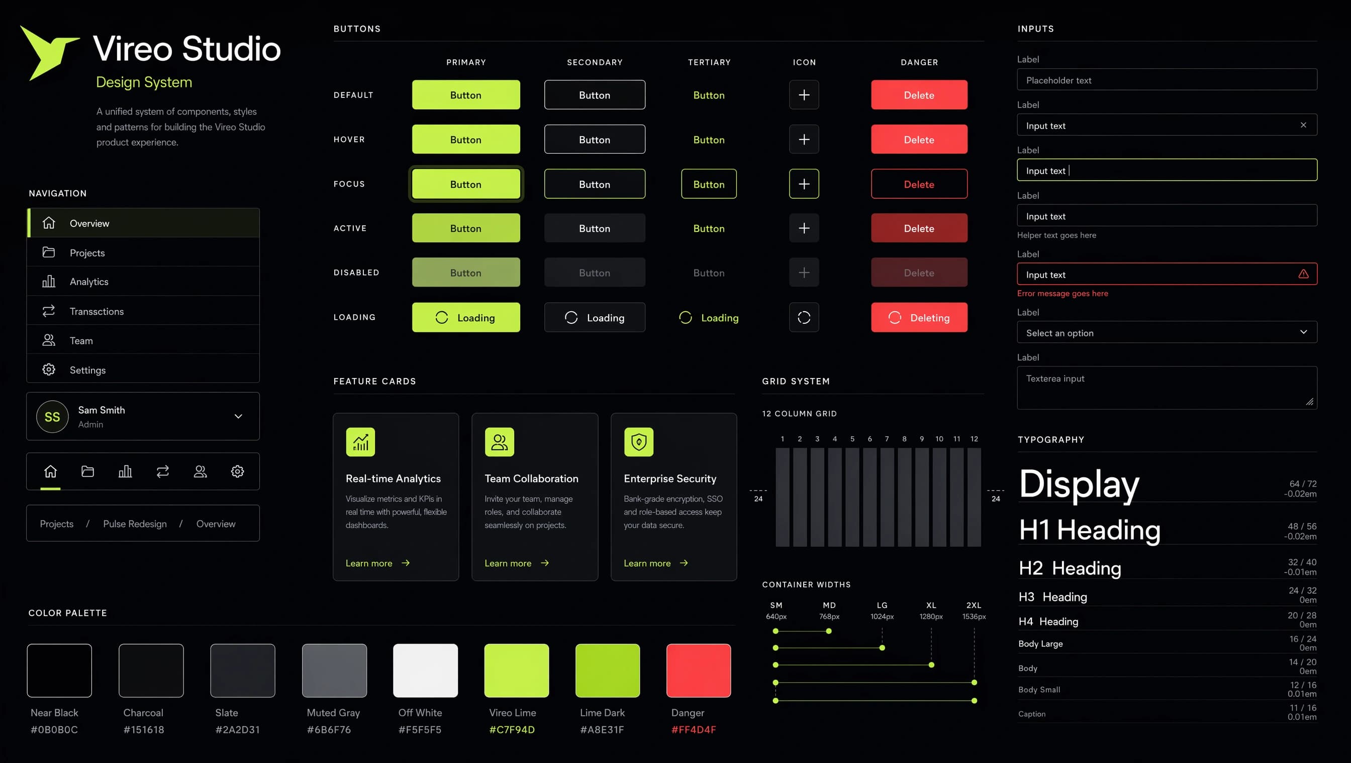 Vireo Studio — Design system